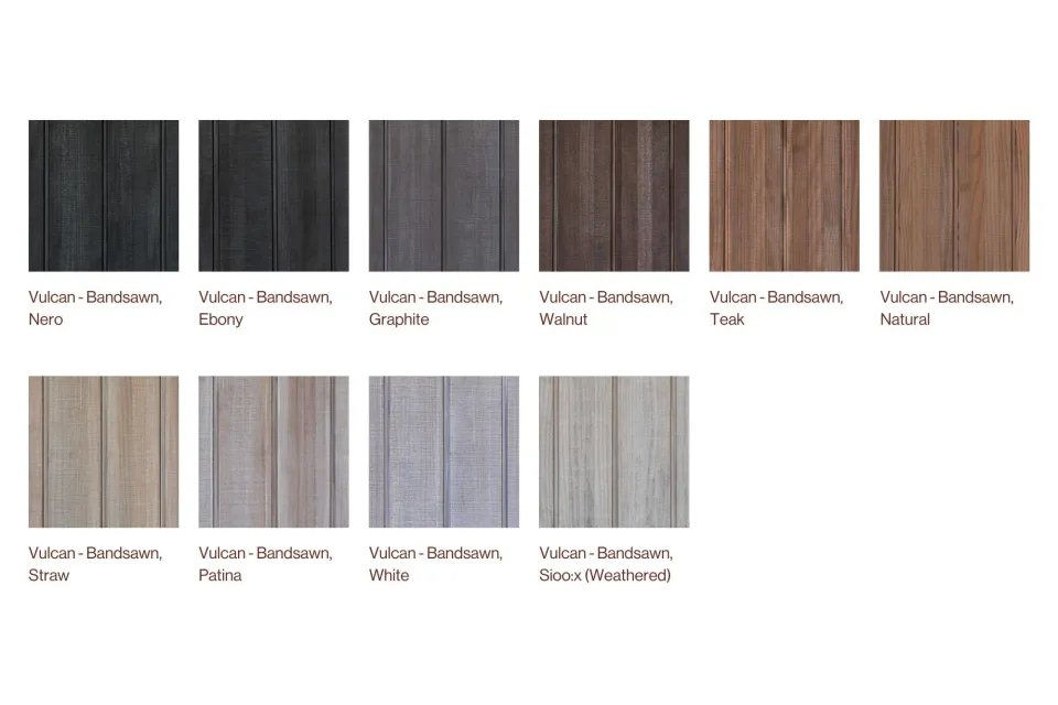 Vulcan Cladding Bandsawn Protector Colour Swatches New Zealand