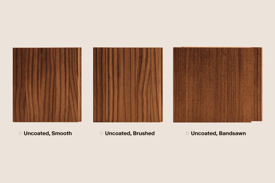 Uncoated Smooth Brushed Bandsawn Cladding Panelling