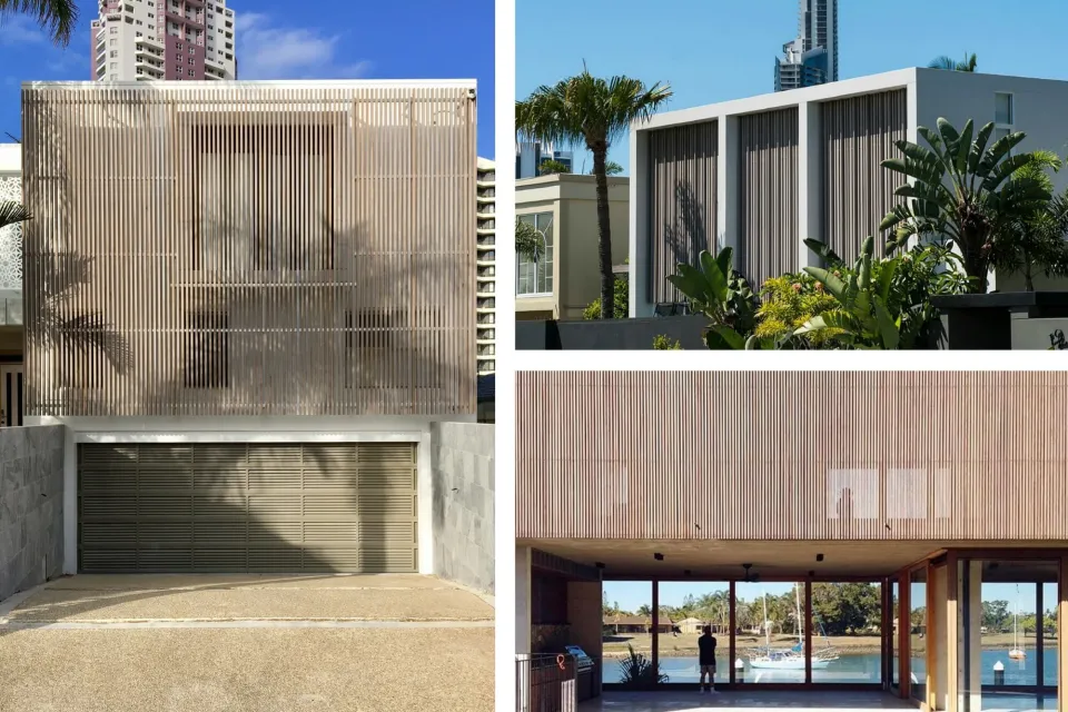 Stunning exterior timber batten screening from Abodo