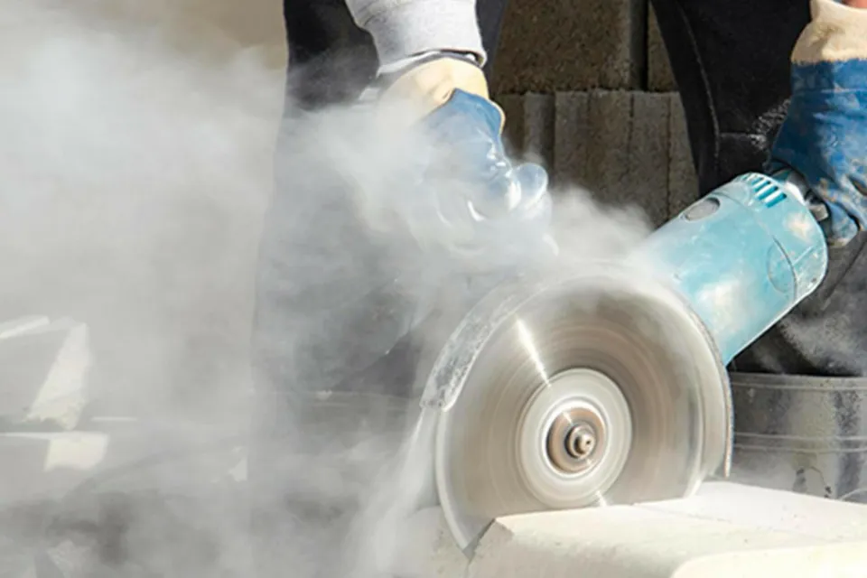 Silica dust from cutting fibre cement weatherboards