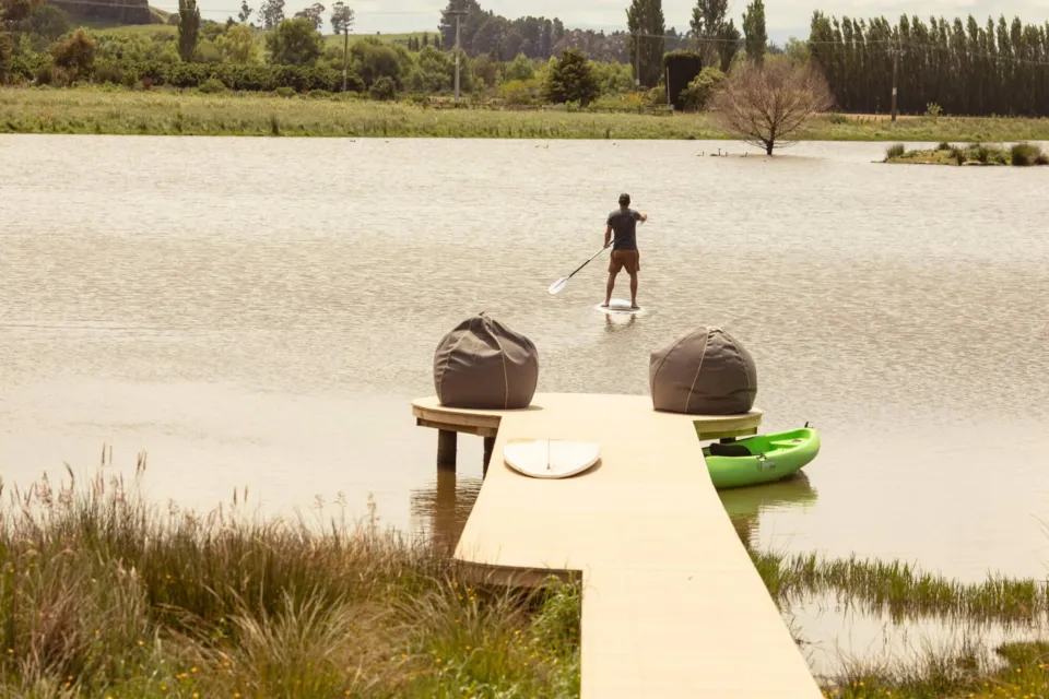 Manutuke Eco Retreat Vulcan Cladding and Sand Decking Abodo Wood