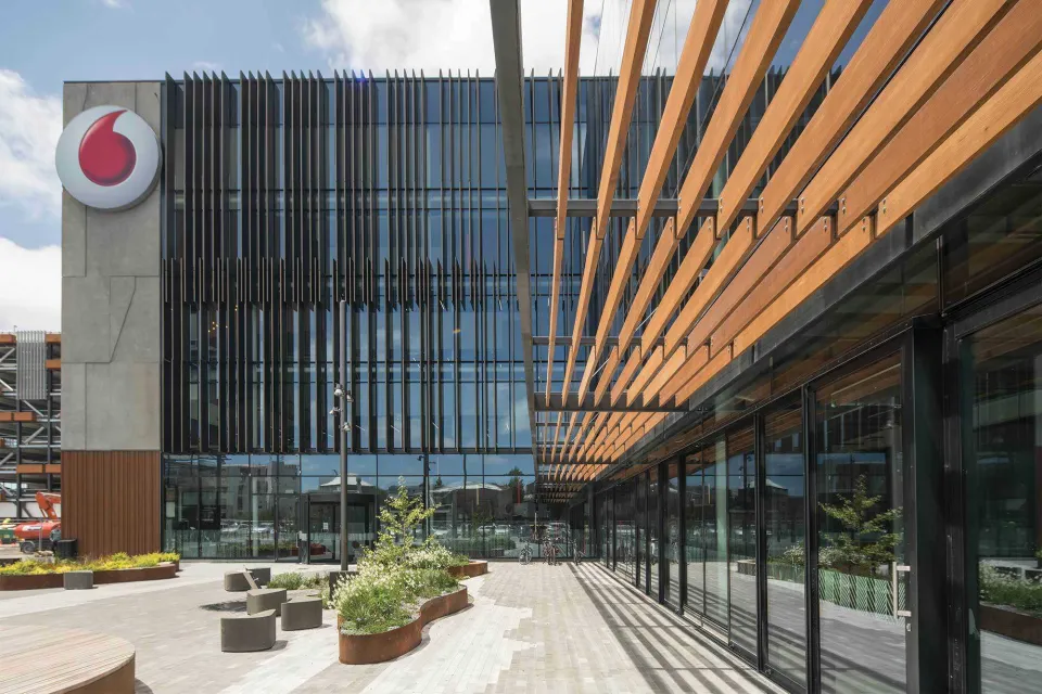 Vodafone Inno V8 Building Website Banner Abodo Wood