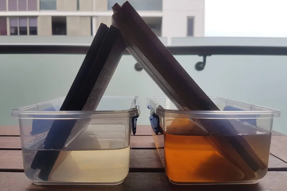 Timber leaching experiment