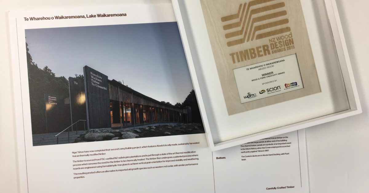 Double Gold at the 2018 NZ Timber Design Awards Abodo Wood