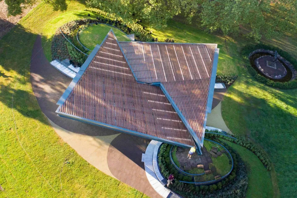 The M Pavillion Vulcan Screening Abodo Wood 2