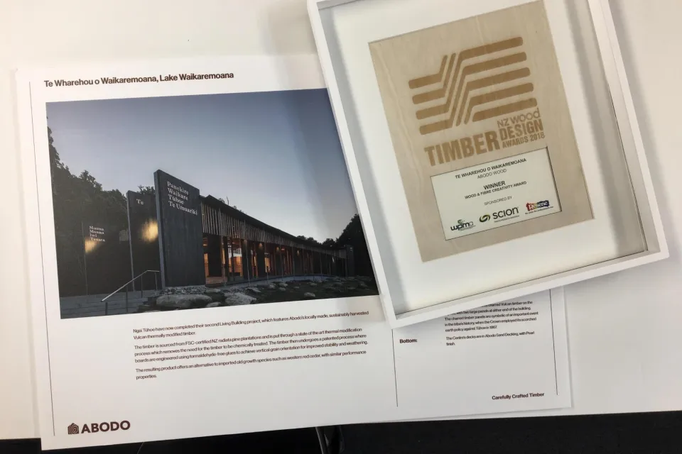 NZ Timber Design Awards Lake Waikaremona Visitor Centre Abodo Wood