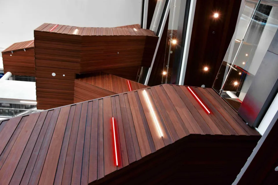 Abodo Wood Vodafone Building Christchurch Timber Cladding Exterior Interior