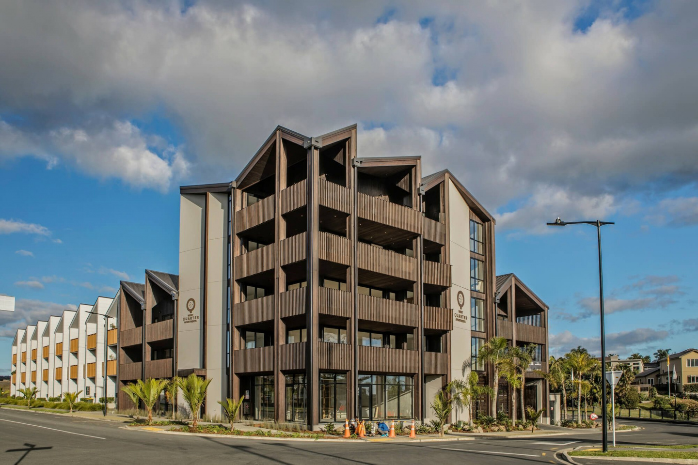 Luxury Apartments With Private Screening Systems Reference: Timber Screening Battens Louvres Rainscreen Cladding