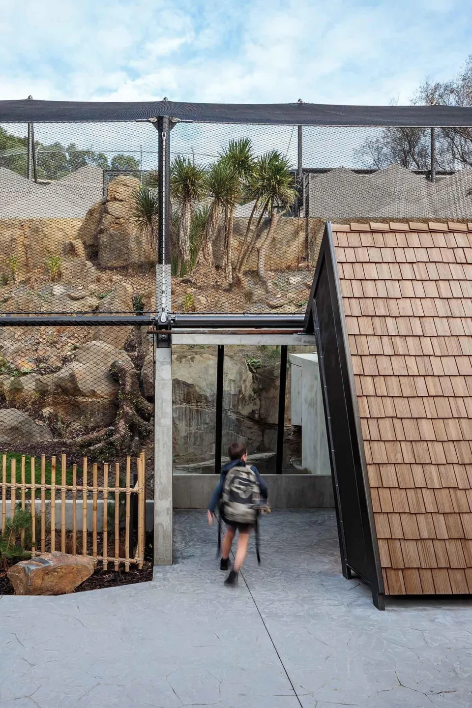 Wellington Zoo Snow Leopard Enclosure Vulcan Shingles Abodo Wood 01