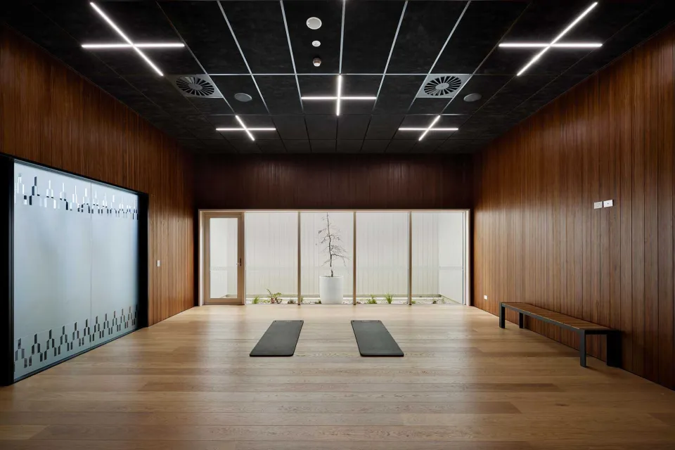 QE Health Building Vulcan Screening Abodo Wood 06