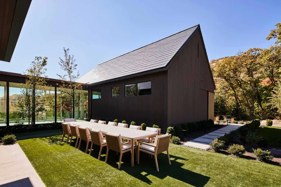 Three Falls Revist Vulcan Cladding in Protector Graphite Abodo Wood 05