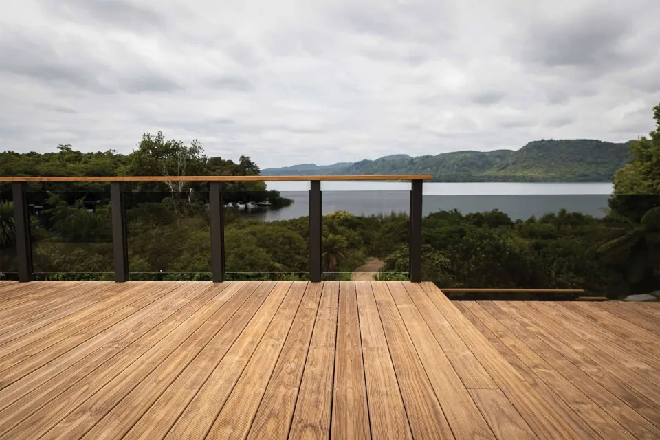 Lake Tarawera Holiday Home Vulcan Decking Abodo Wood 1