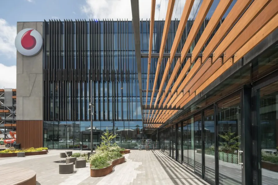 Vodafone Building Vulcan Cladding Screening Abodo Wood 5