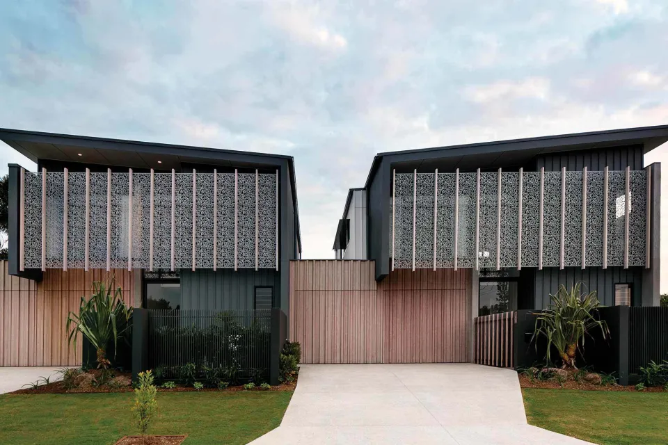 Oceanside Vulcan Cladding in Sioox Abodo Wood