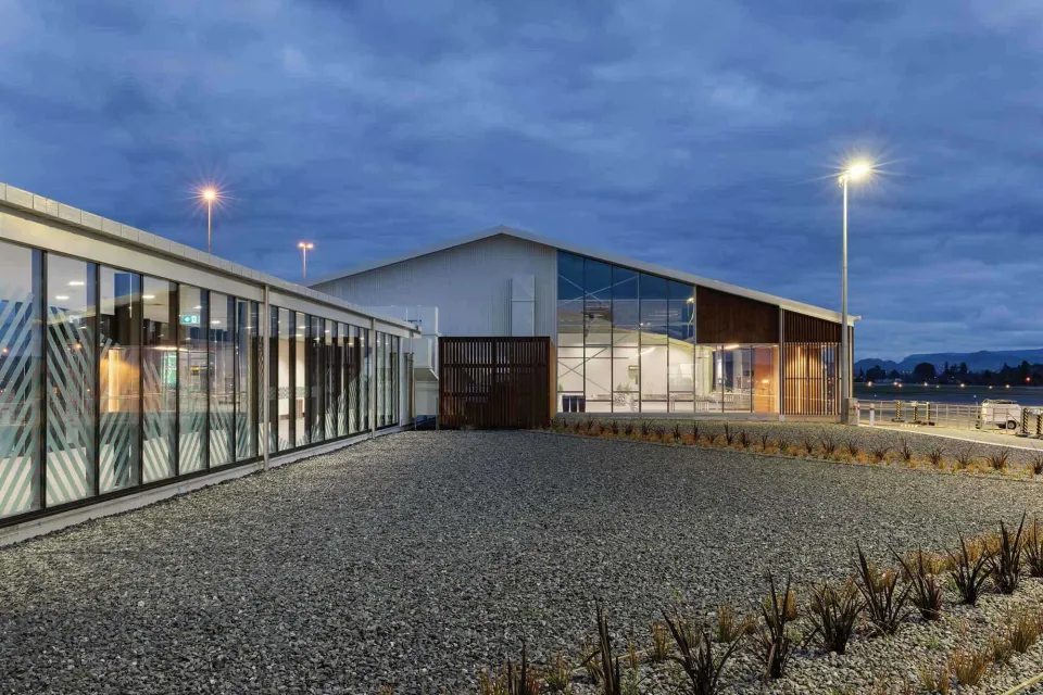 Rotorua Airport Vulcan Cladding and Vulcan Screening Abodo Wood 2