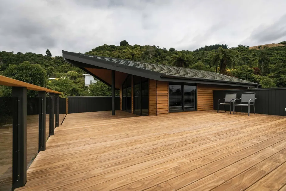 Lake Tarawera Holiday Home Vulcan Decking Abodo Wood