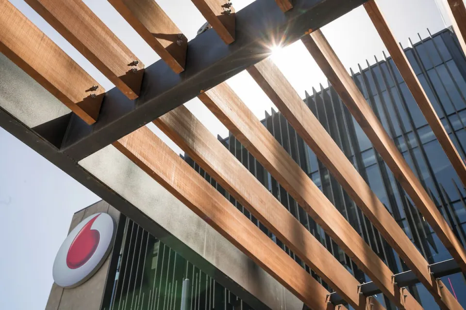 Vodafone Building Vulcan Cladding Screening Abodo Wood 1