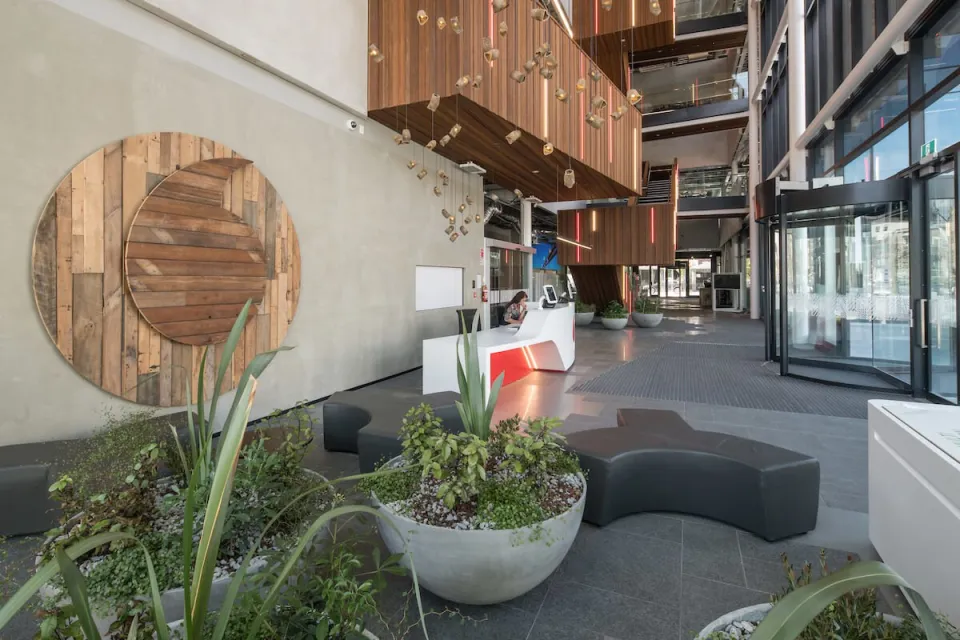 Vodafone Building Vulcan Cladding Screening Abodo Wood 4