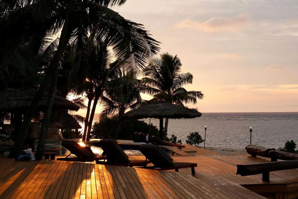 Tavarua Island Eco Resort Fiji Sand Decking Hardwood Decking Alternative