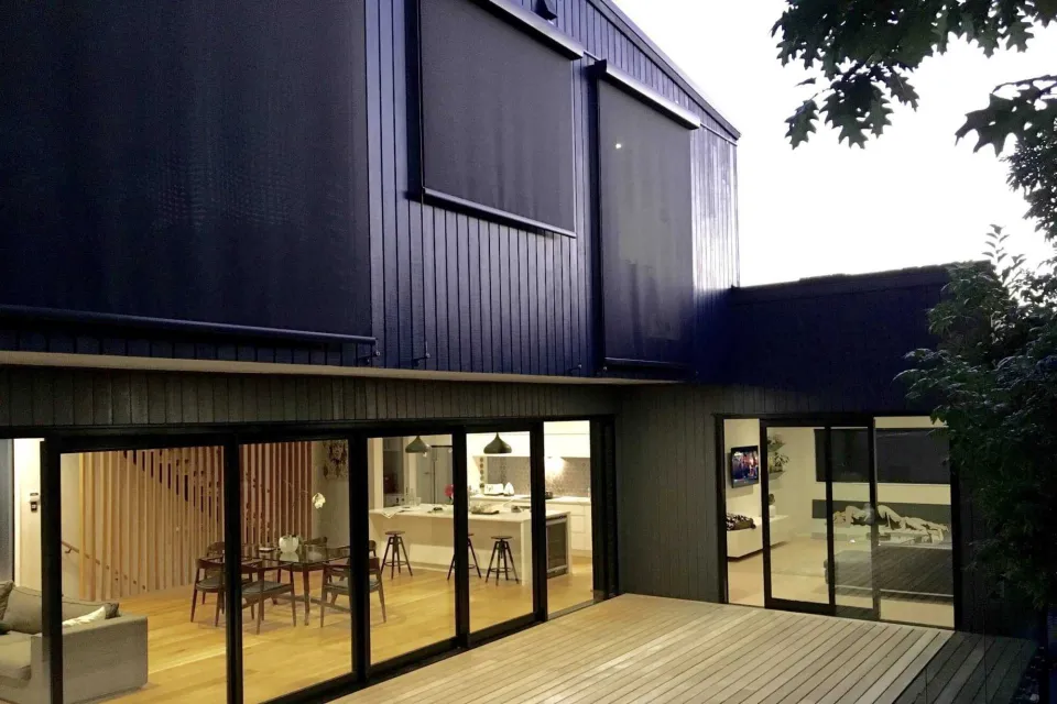 Takitimu House Vulcan Cladding Sand Decking Abodo Wood