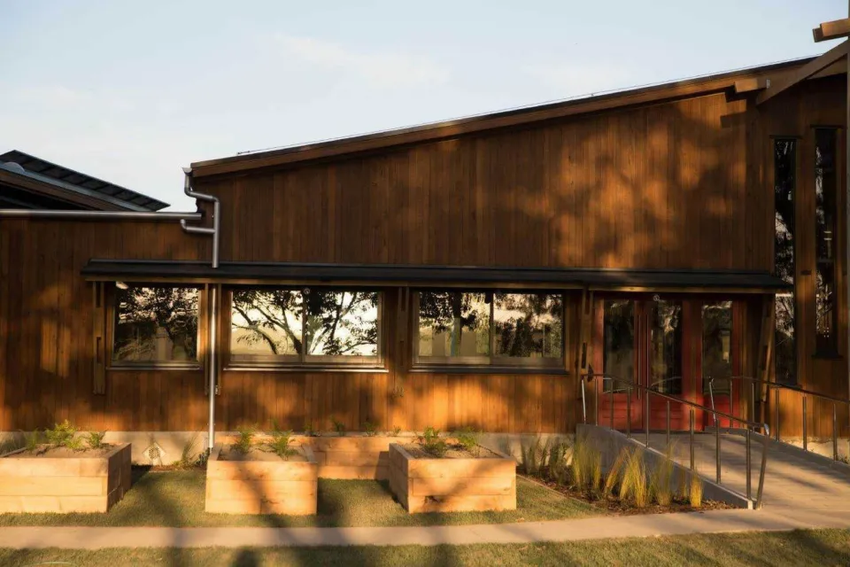 Tuhoe Headquarters Sand Decking Abodo Wood 2