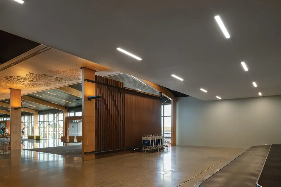 Gisborne Airport Vulcan Screening and Vulcan Cladding Abodo Wood