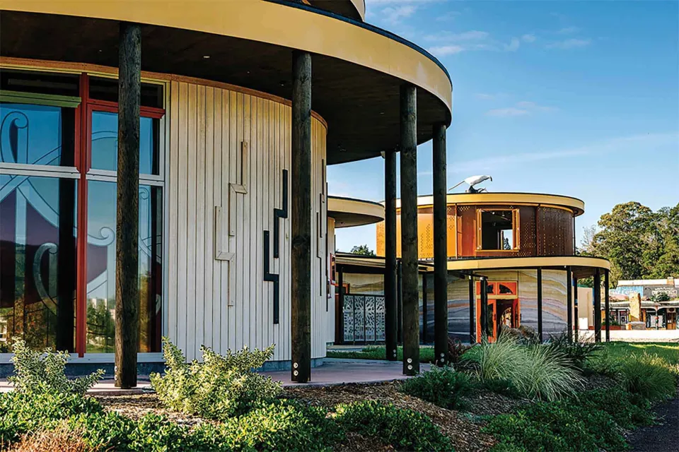 Te Hononga Hundertwasser Memorial Park Vulcan Cladding Abodo Wood 6