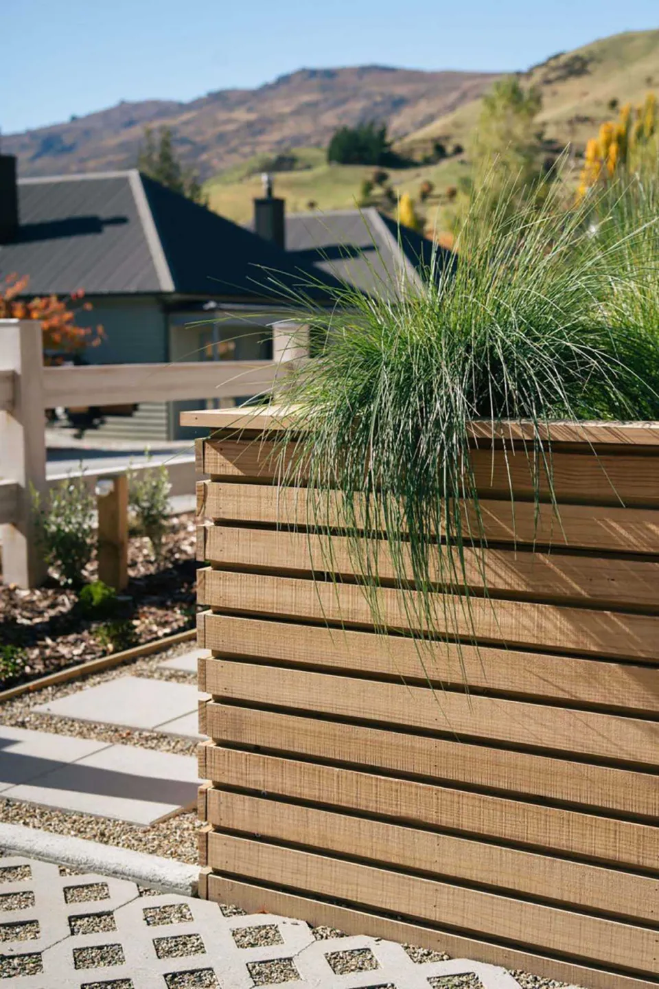 Abodo Cardrona Alpine Village Vulcan Timber Planter Box