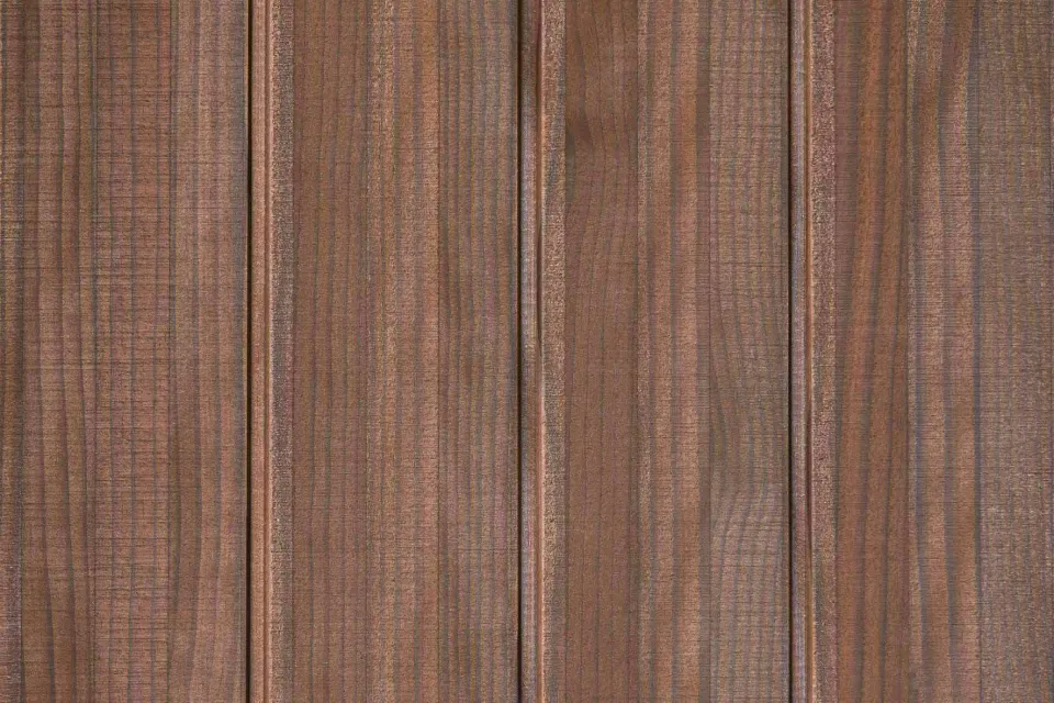 Vulcan Cladding Bandsawn Finish in Protector Teak