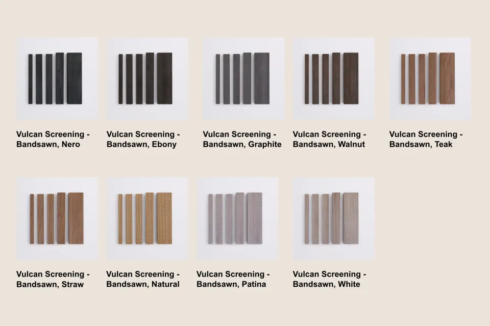 Vulcan Screening Color Swatches Abodo Wood